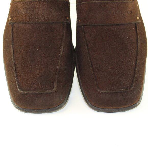 Louis Vuitton Brown Suede Leather Loafer Slip One Shoe (8.5 US) - Picture 6 of 14